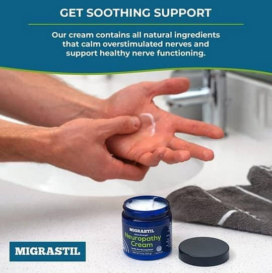 Migrastil Neuropathy Cream -Soothing Cream for Feet, Legs, HandsEtc. Aloe Shea Butter Gentle CloveMoisturizing Body Care Daily-XDX