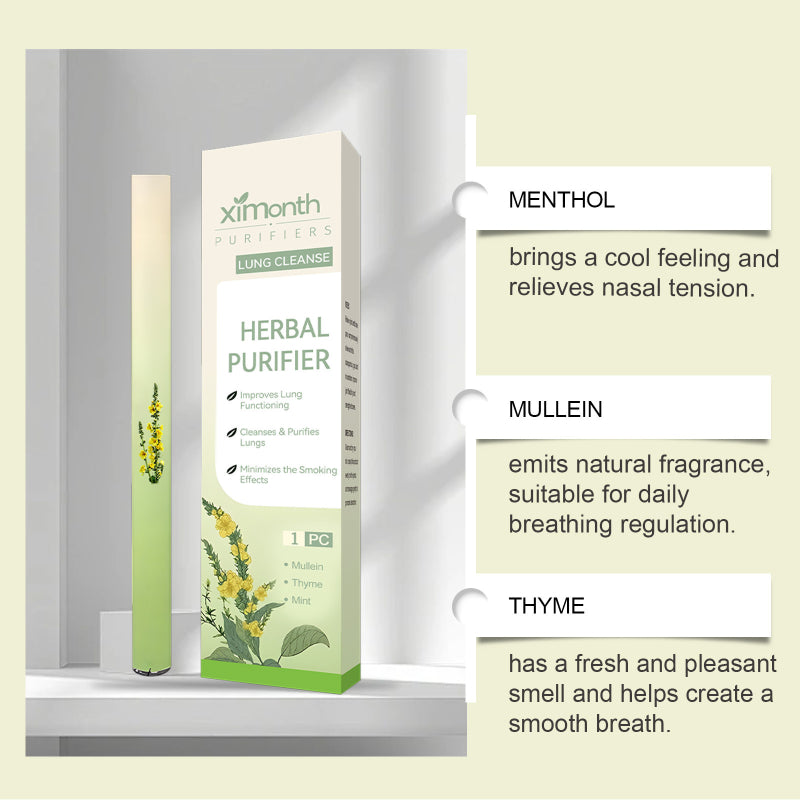 Thyme and mint extracts for lung detoxification and oral air freshening, herbal diffusion pen relaxation stick Solution Plant-Based Diffusion Pen with Mint Thyme