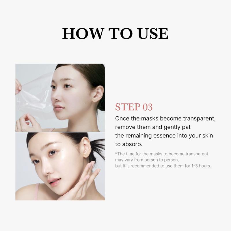 PDRN Pink Collagen Gel Mask (4 sheets) | Salmon DNA, Color Changing, Pink Glow, Collagen, Facial Mask, Korean Skincare