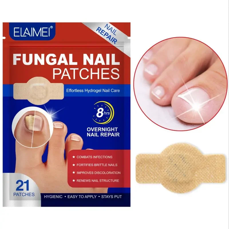 Fungal Nail Patches, 21pcs/box Nail Health Care Patches, Nail Fungus Care Patches, Suitable for Solving Fungal Nails and Other Nail Problems, Nail Supplies, Daily Care Nails Kit Set-hz