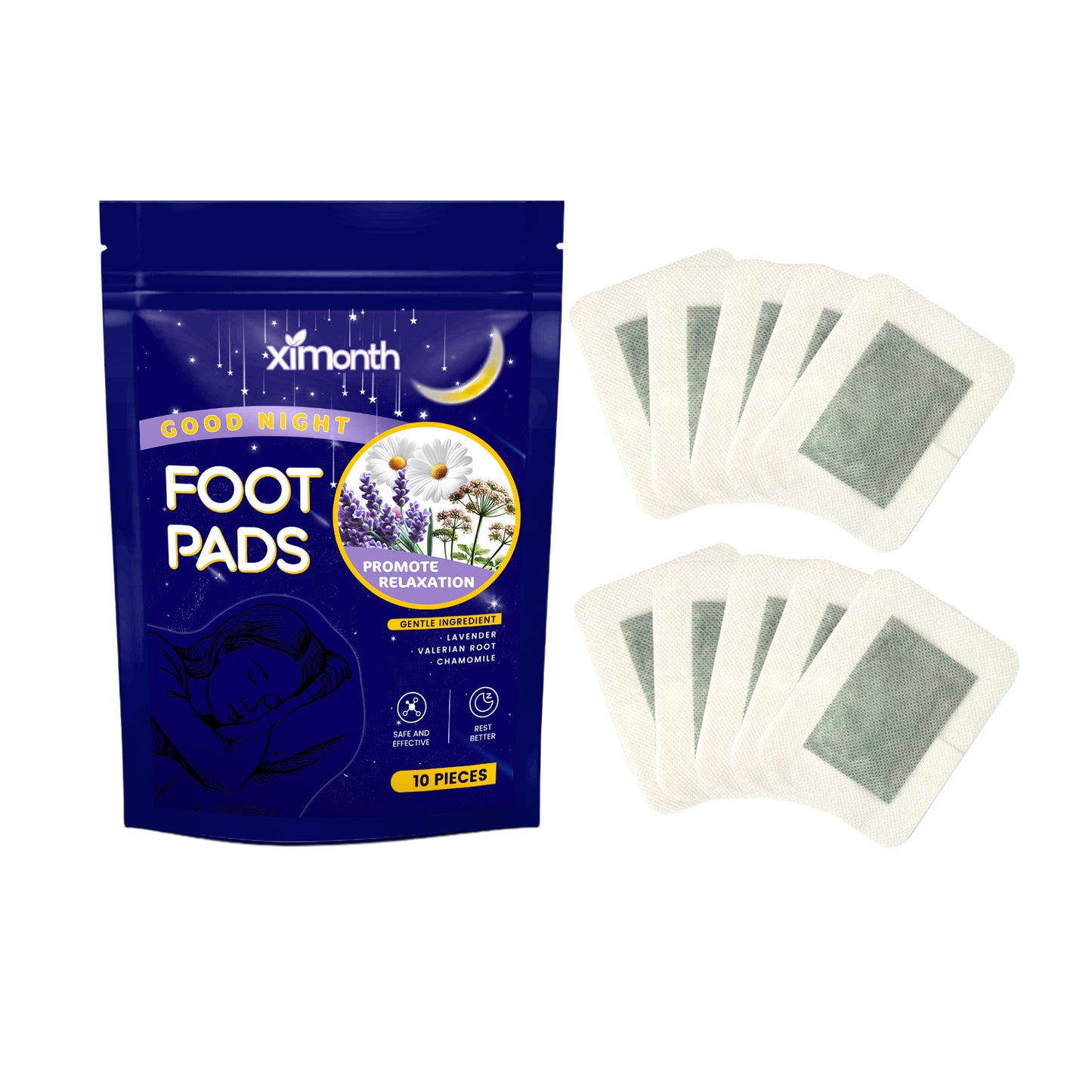 Foot Pads - Zeolite Mineral, Ginger Root, Wormwood, Bamboo Vinegar, Foot Spa for Achy Feet-hz