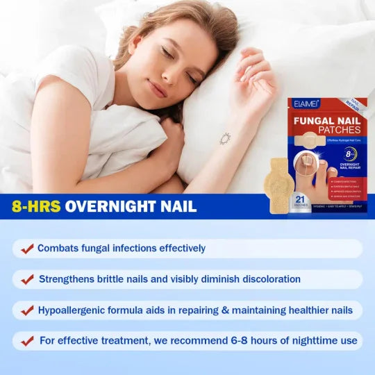 Fungal Nail Patches, 21pcs/box Nail Health Care Patches, Nail Fungus Care Patches, Suitable for Solving Fungal Nails and Other Nail Problems, Nail Supplies, Daily Care Nails Kit Set-hz