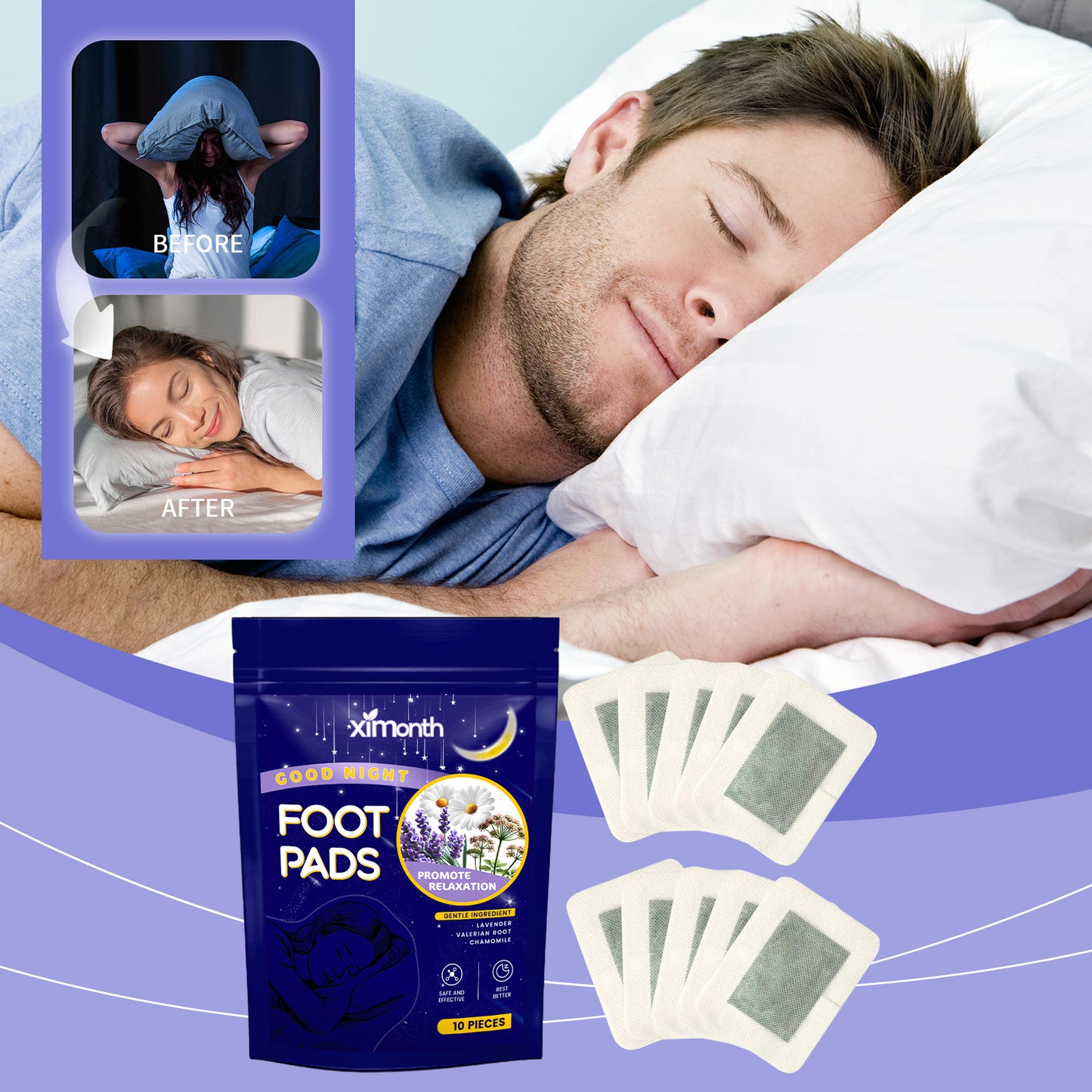 Foot Pads - Zeolite Mineral, Ginger Root, Wormwood, Bamboo Vinegar, Foot Spa for Achy Feet-hz