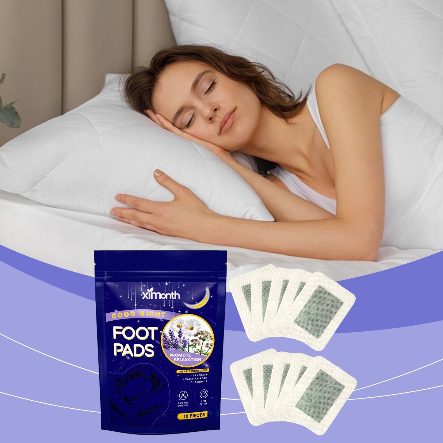 Foot Pads - Zeolite Mineral, Ginger Root, Wormwood, Bamboo Vinegar, Foot Spa for Achy Feet-hz