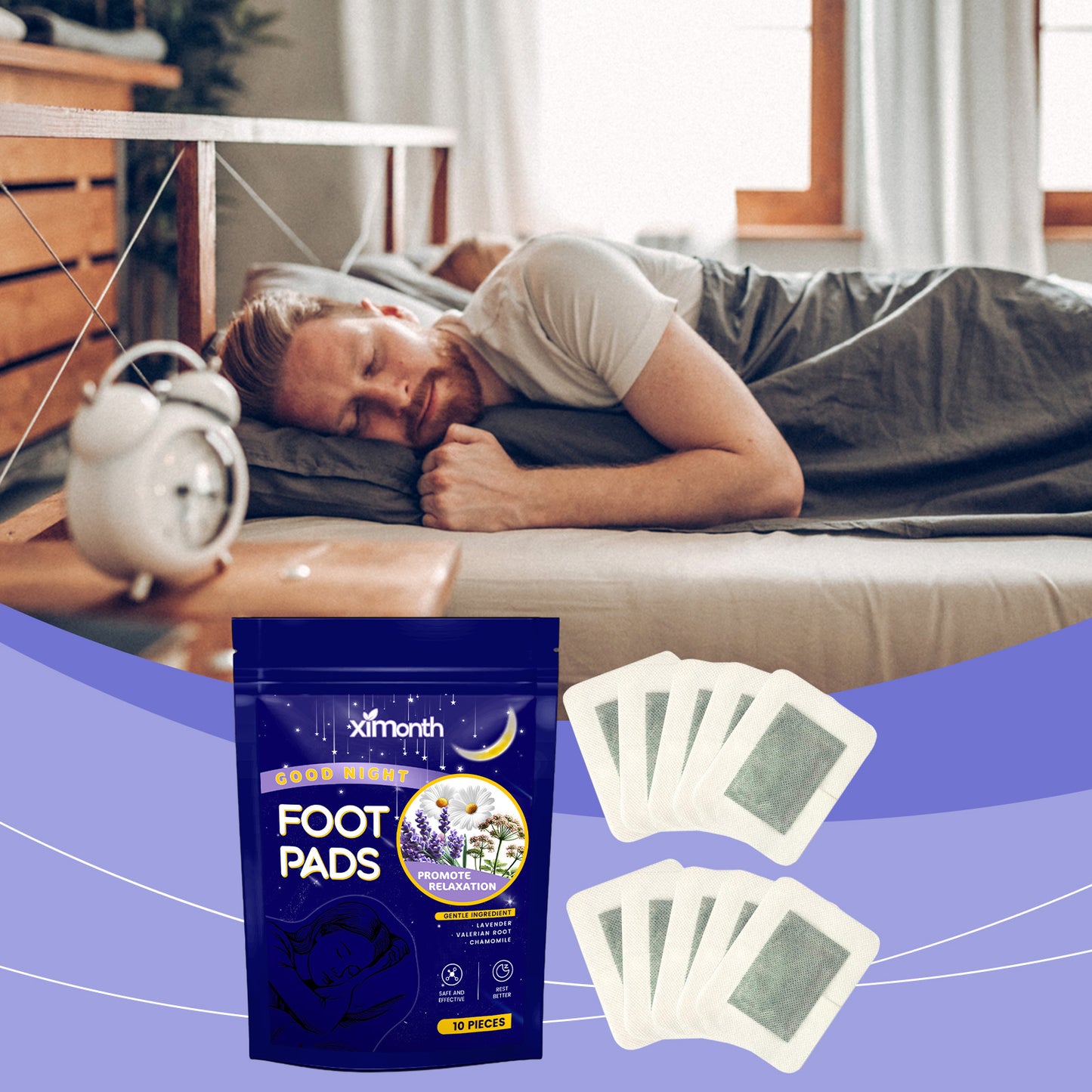 Foot Pads - Zeolite Mineral, Ginger Root, Wormwood, Bamboo Vinegar, Foot Spa for Achy Feet-hz