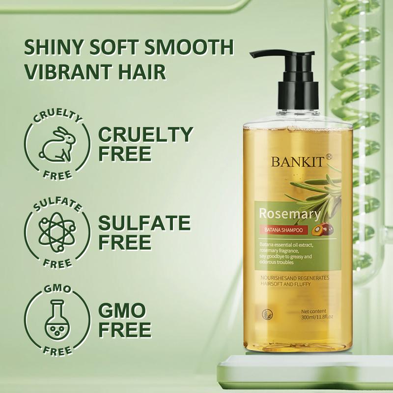 BANKIT Rosemary & Batana Oil ShampooBoostHair Growth, Control Oil & DandruffSootheScalp lritation & RestoreShine!