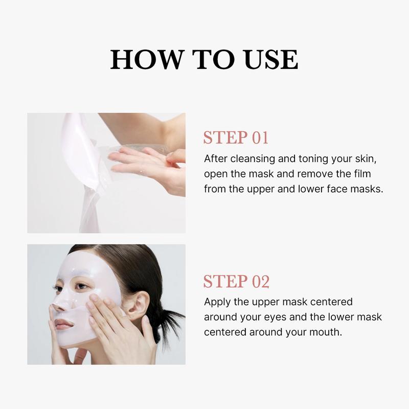 PDRN Pink Collagen Gel Mask (4 sheets) | Salmon DNA, Color Changing, Pink Glow, Collagen, Facial Mask, Korean Skincare
