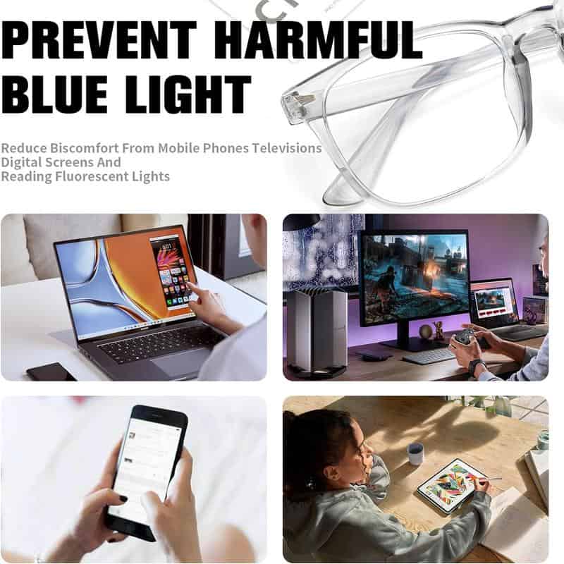 Blue Light Eyeglasses for Men Women Blue Light Lens Blue Light Glasses Men Bluelight Glasses Women Computer Glasses Party Glasses