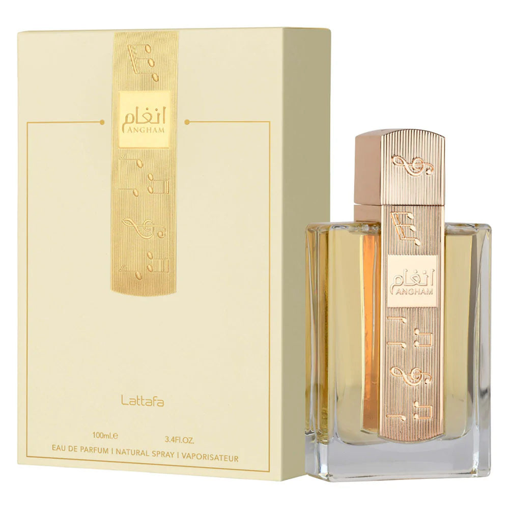 Lattafa Perfumes | Angham - Unisex Fragrance - Eau De Parfum | 3.4 oz (100 ml) | Mandarin - Ginger - Pink Pepper Fragrance-XDX