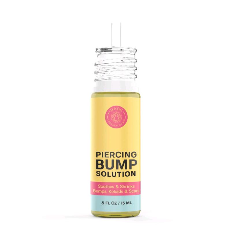 Base Labs Piercing Bump Solution I Keloid Bump Removal - Soothing Essential Oil for Piercing Bumps, Keloids & Scars | Nose, Ears, Body - 15ml