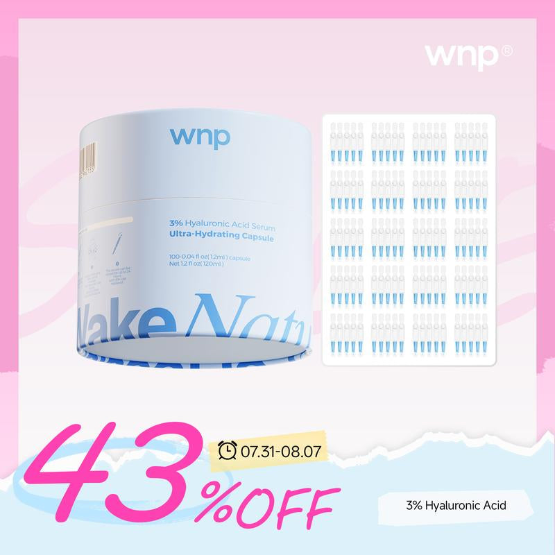 Ultra-Hydrating Serum -Vegan|4D Hyaluronic Acid Tubes*100|Hydrate| 3%Hyaluronic Acid Glass Skin Single-Use Vials SkincareComfort Hyaluronic Acid