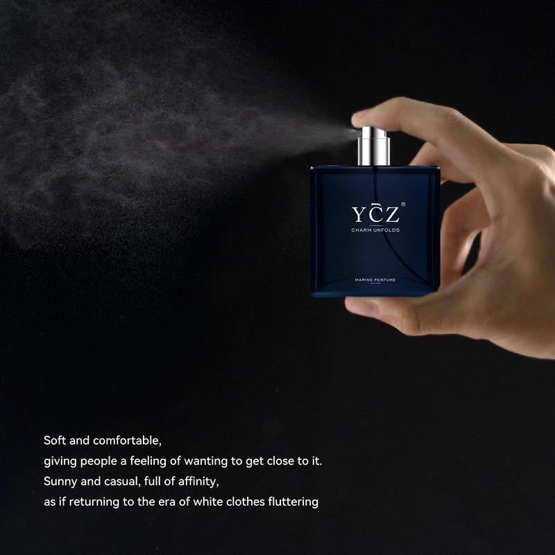 YCZ Perfumes Midnight Marine Eau De Parfum - Unisex 50ml Ocean Fresh Scent Premium Aromatic Woody Fragrance for Him & Her—LYH