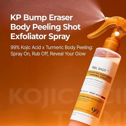 Peel Shot Keratin Care Kojic Acid Turmeric Spray 200ml Pore Clearing Exfoliating Formula-HHW
