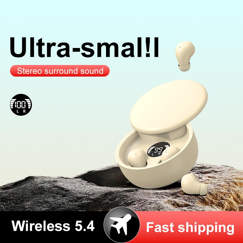 Mini Invisible Headphones Bluetooth 5.4 True Wireless In-Ear Earphones sport Audio Earbud audifonos bluetooth wireless headphones noise cancelling headphones gamingheadset