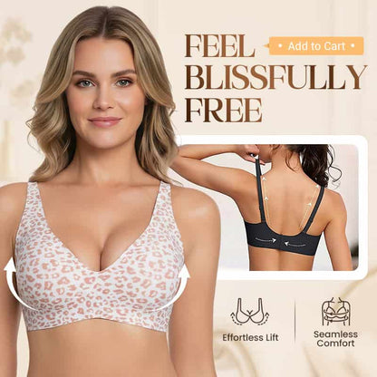💕 Jelly Wireless Womens Comfortable Wireless Bras Push Up Bralettes Seamless Tshirts Bras Deep V Everyday Bras