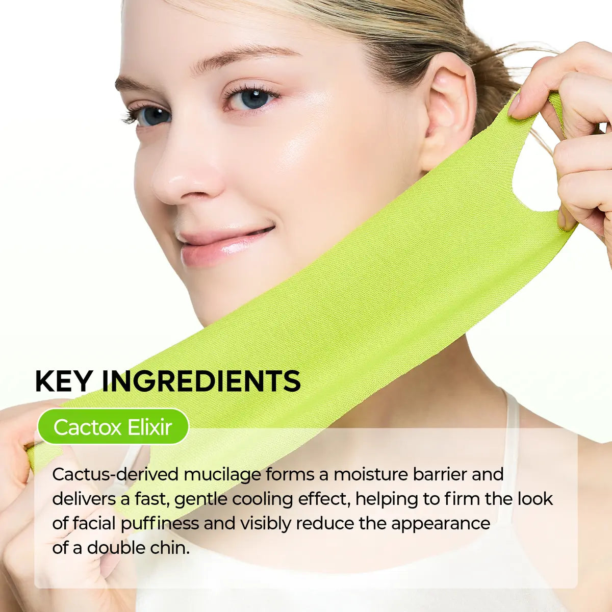 Cooling V-Line Lifting Band with Cactus Cooling Reduce Puffiness & Pore Tightening for Visible Pore Care Skin Repair