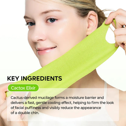 Cooling V-Line Lifting Band with Cactus Cooling Reduce Puffiness & Pore Tightening for Visible Pore Care Skin Repair