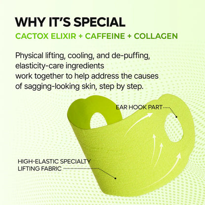 Cooling V-Line Lifting Band with Cactus Cooling Reduce Puffiness & Pore Tightening for Visible Pore Care Skin Repair