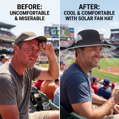 Solar Cooling Fan Hat for Outdoor Summer