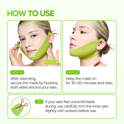 Cooling V-Line Lifting Band with Cactus Cooling Reduce Puffiness & Pore Tightening for Visible Pore Care Skin Repair