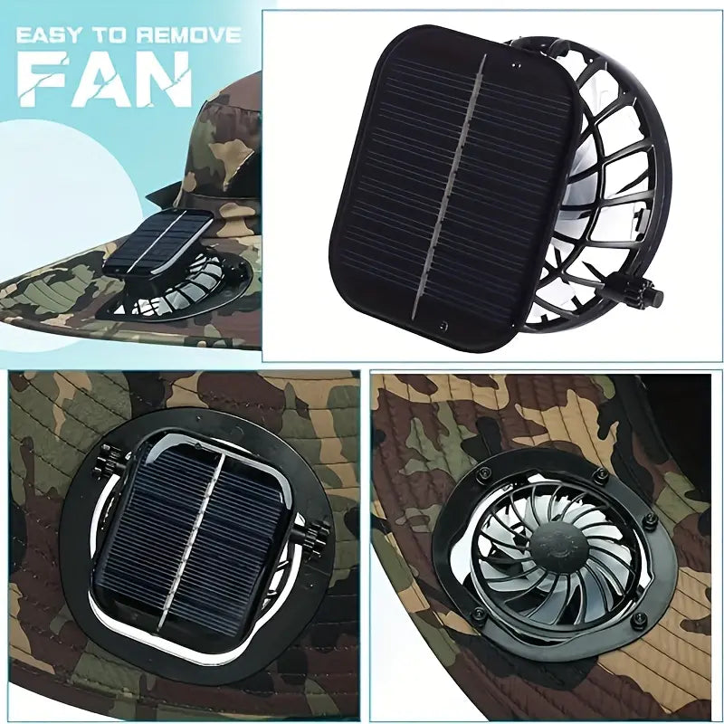 Solar Cooling Fan Hat for Outdoor Summer
