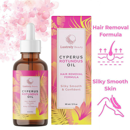 Last 3 hours 50% off ⏰Lustrely Beauty Cyperus Rotundus Oil for Natural Permanent HairReduction,Hair-Free, and Sensitive Skin Repair