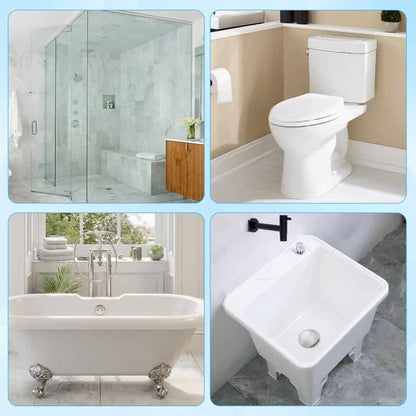 Disposable Toilet Brush Set with Built-In Cleaner & 24 Refills-XDX