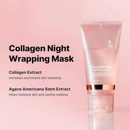 🔥Limited Time Offer Buy One Get One Free🔥Collagen Overnight Wrapping Peel Off Facial Mask