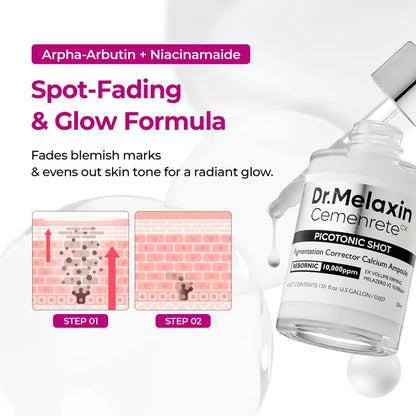 Lumi Pore & Spot Care Duo | Shrinks Pores & Fades Blemish Marks | Cyano Pink Spicule Serum + Picotonic Shot Ampoule