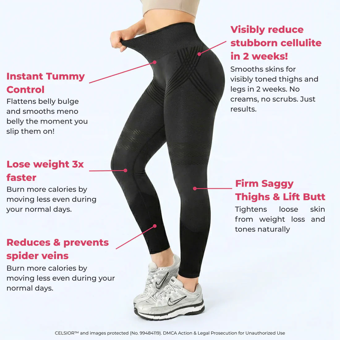 Buy 2, Get Your 2nd Pair Free 💗 3D Micro-Massage Leggings for Post-Weight-Loss Support