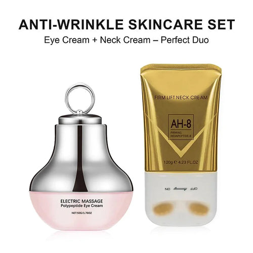 Neck-Eye Care Tightening & Revitalizing Set - Smooth of Fine Lines, Eye & Neck Treatment, Skin Moisturizer, Deep Moisturizing Skincare