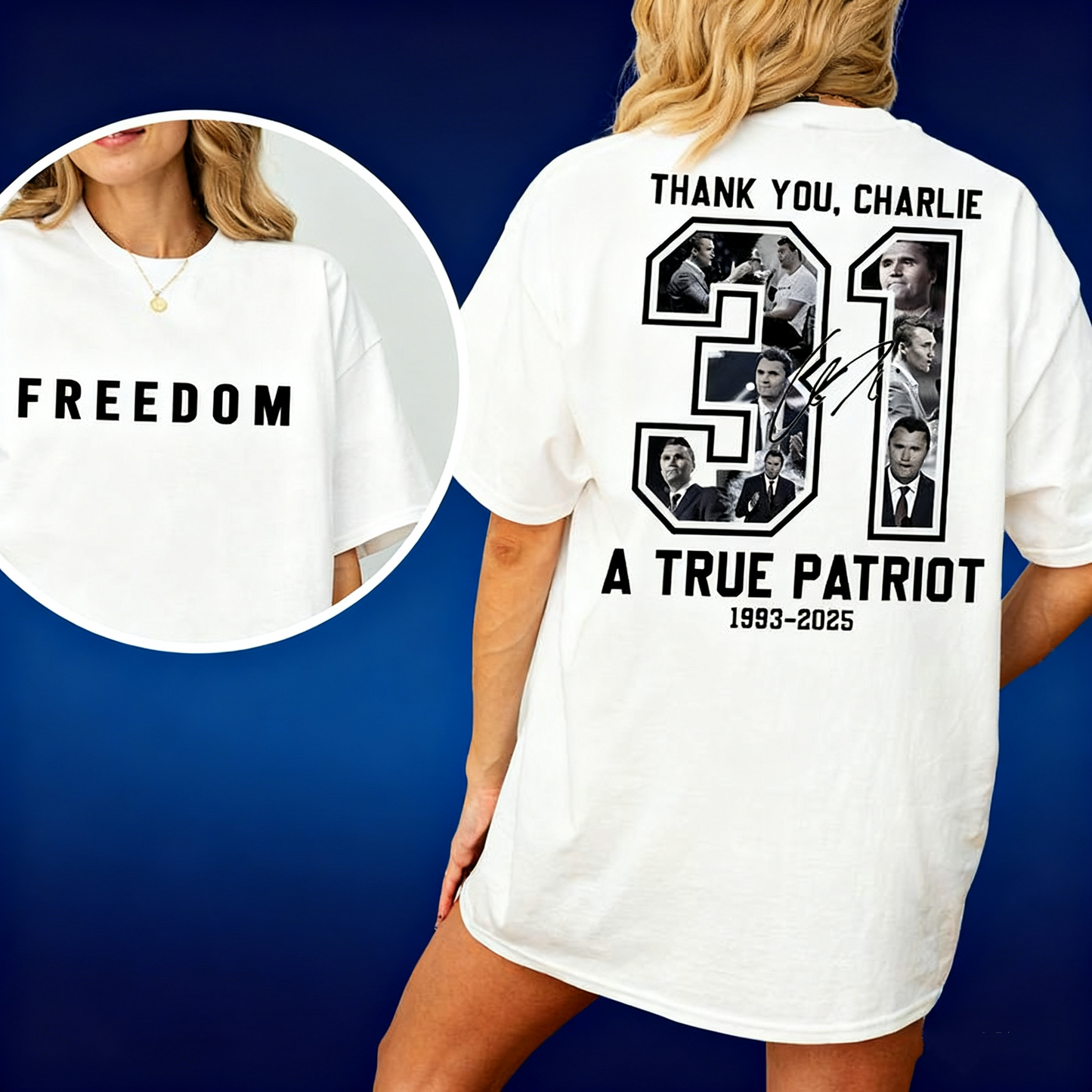 Freedom Charlie Kirk Sweatshirt, True Patriot Graphic Tee, Rest In Peace Charlie Kirk, Thank you Charlie Tee, Justice Shirt, Political Shirt, Charlie Kirk Memorial, American flag Shirt - Trending - TShirt, Sweatshirt