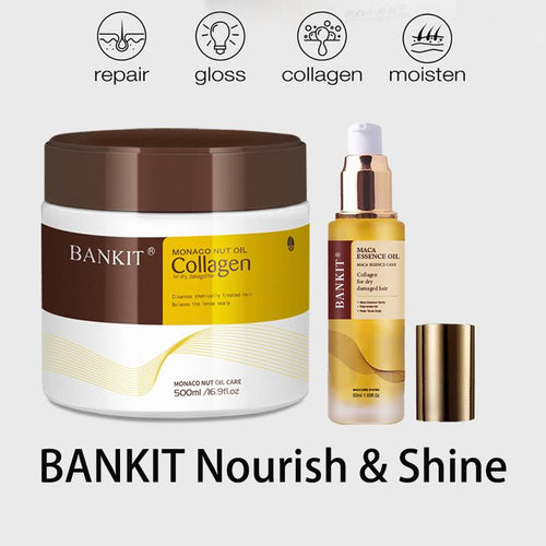 BANKIT Collagen Deep Repair Conditioner withMonaco Argan Oil for All Hair Types, 500 ml/16.9oz in Hair Care Repair Damaged Hair ArganAvocaco ceanse!