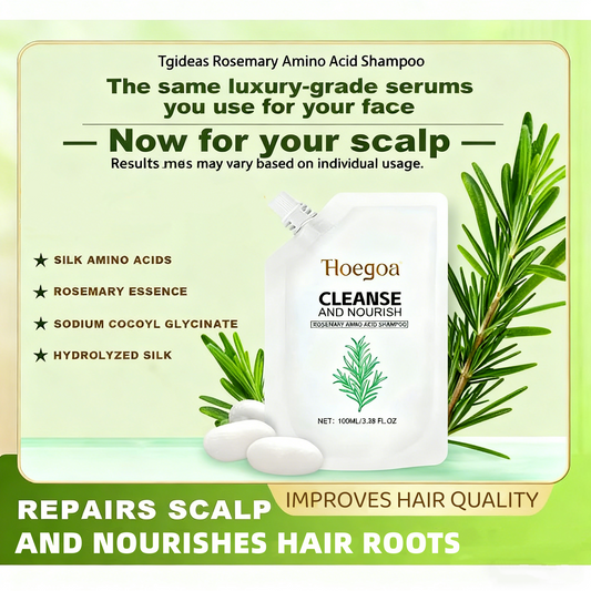 Anti-Hair Fall Hair Loss Treatment Shampoo Oil Control Anti Dandruff Haircare Rosemary Zinc PCA Help Hair Growth Amino Acid Hydrolyzed Protein Repair Reduce Hair Loss Scalp Cleanser Conditioner 250ML Gentle Smoother