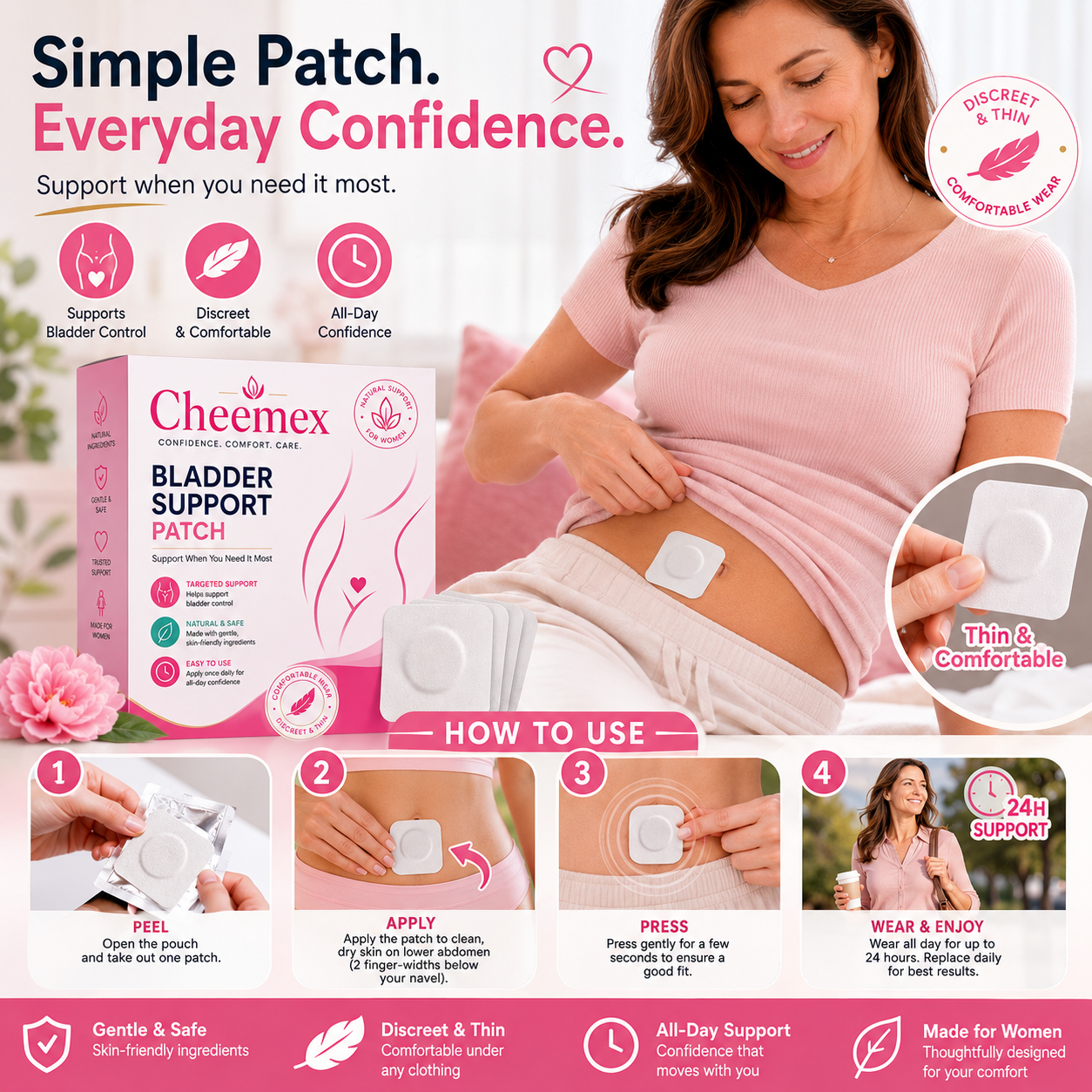 Cheemex Reduces Urgency & Bladder Leaks 3x Faster From the Very First Use!
