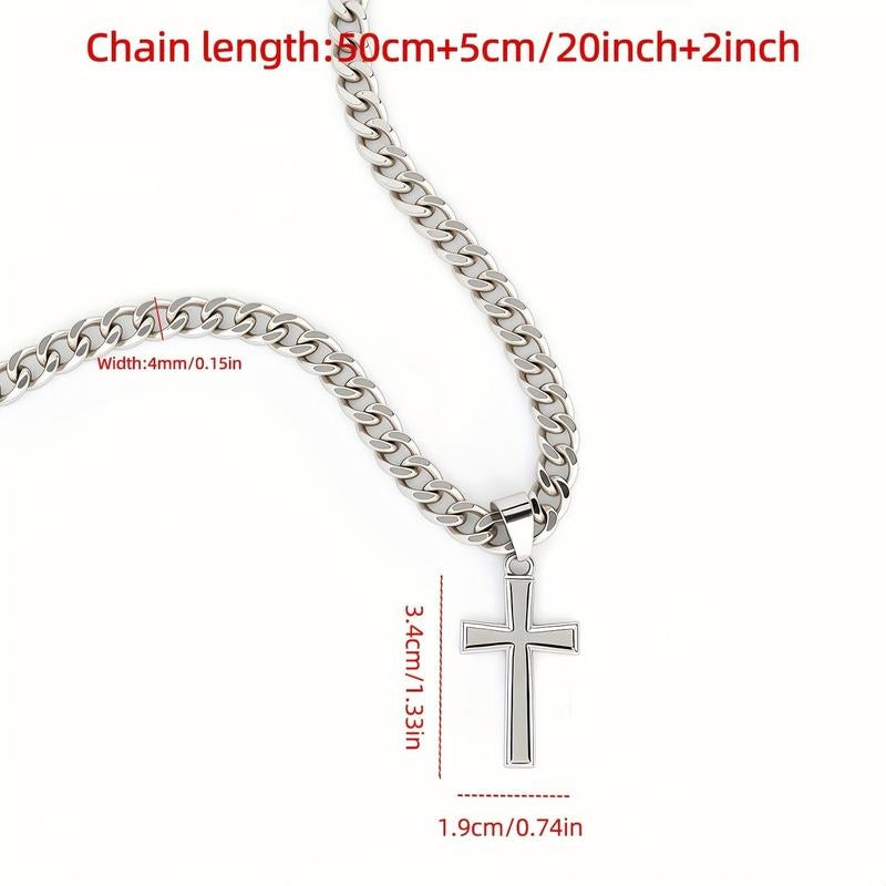 Stainless Steel Cross Pendant Necklace "to My Son" , Birthday Gift, Valentine's Day Gift, Christmas Gift, with Card and Gift Box Packaging, the Perfect Gift for Loved Ones Personalized