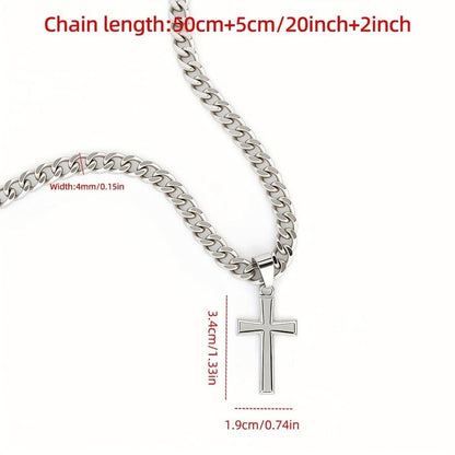 Stainless Steel Cross Pendant Necklace "to My Son" , Birthday Gift, Valentine's Day Gift, Christmas Gift, with Card and Gift Box Packaging, the Perfect Gift for Loved Ones Personalized