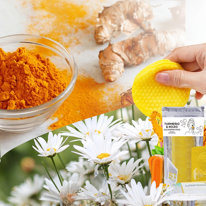 BUY 1 GET 1 FREE-ESSENTIALS Turmeric Cleansing Exfoliating Pads Facial Cleansing Skincare-xdx