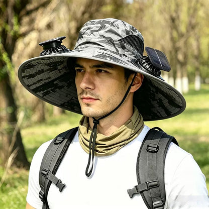 Solar Cooling Fan Hat for Outdoor Summer