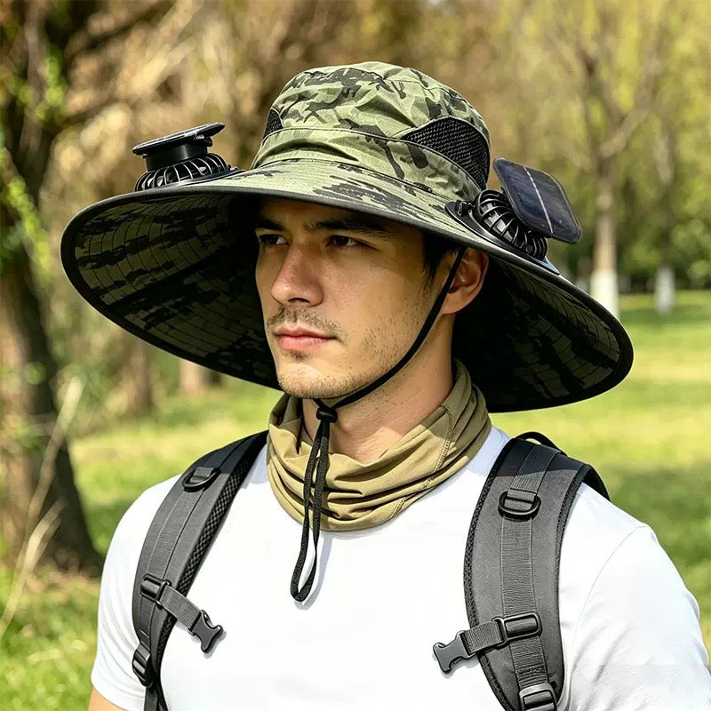 Solar Cooling Fan Hat for Outdoor Summer
