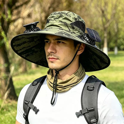 Solar Cooling Fan Hat for Outdoor Summer