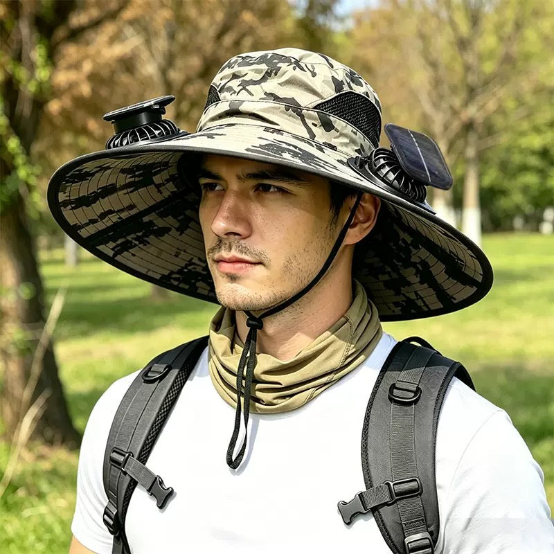 Solar Cooling Fan Hat for Outdoor Summer
