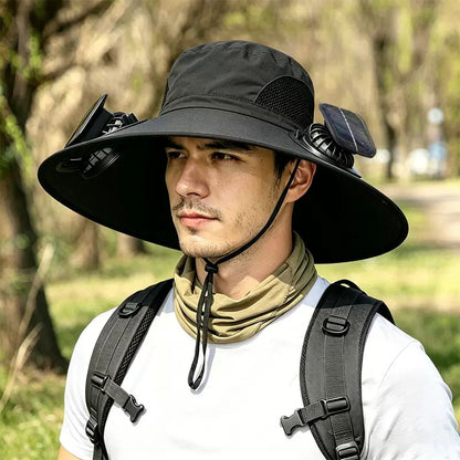Solar Cooling Fan Hat for Outdoor Summer