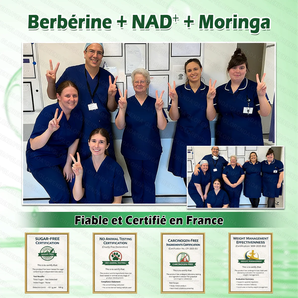 Patch Microneedle Avancé Amelovi® Moringa- Berberine- NAD+ 10 en 1 Nano 🇫🇷
