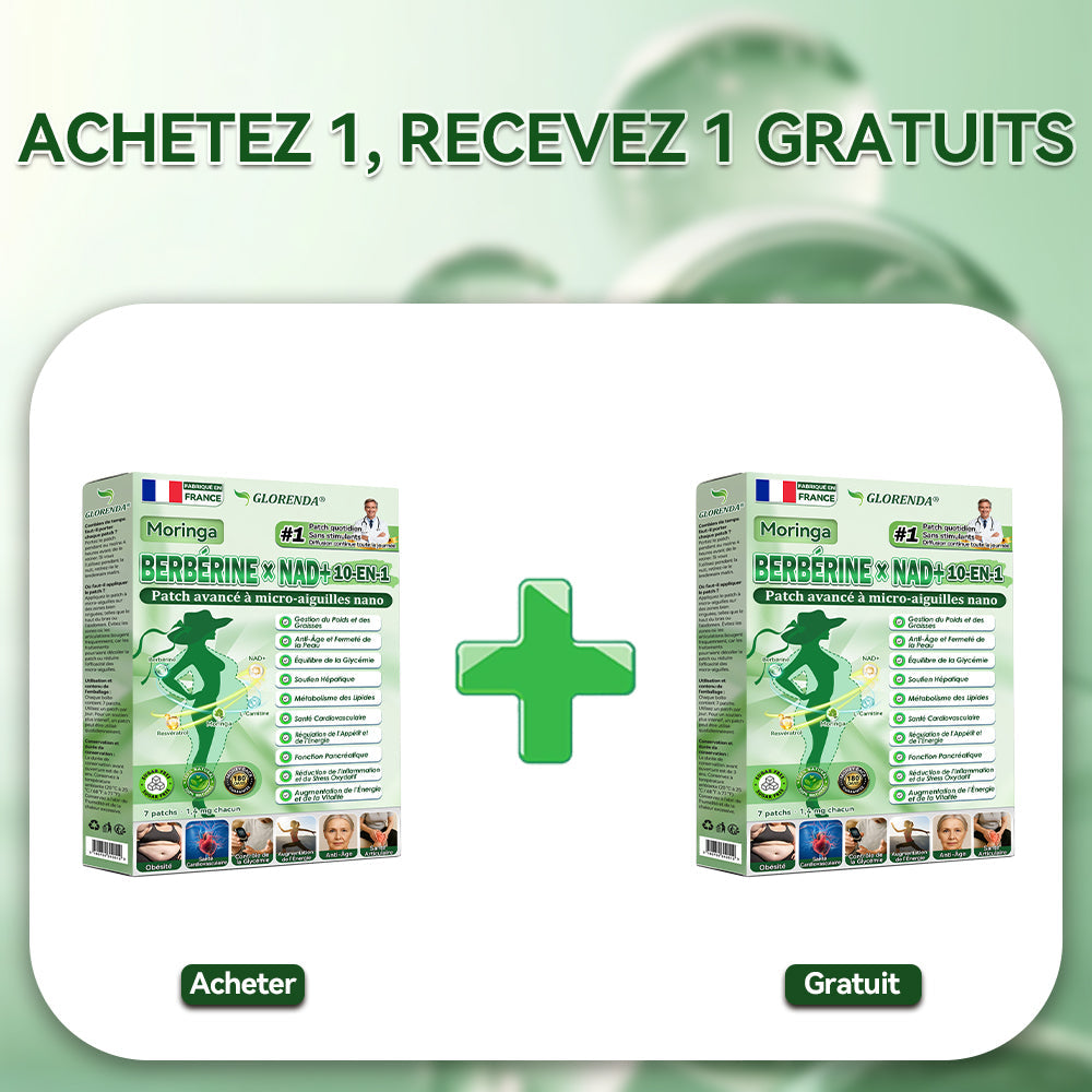 Patch Microneedle Avancé Amelovi® Moringa- Berberine- NAD+ 10 en 1 Nano 🇫🇷