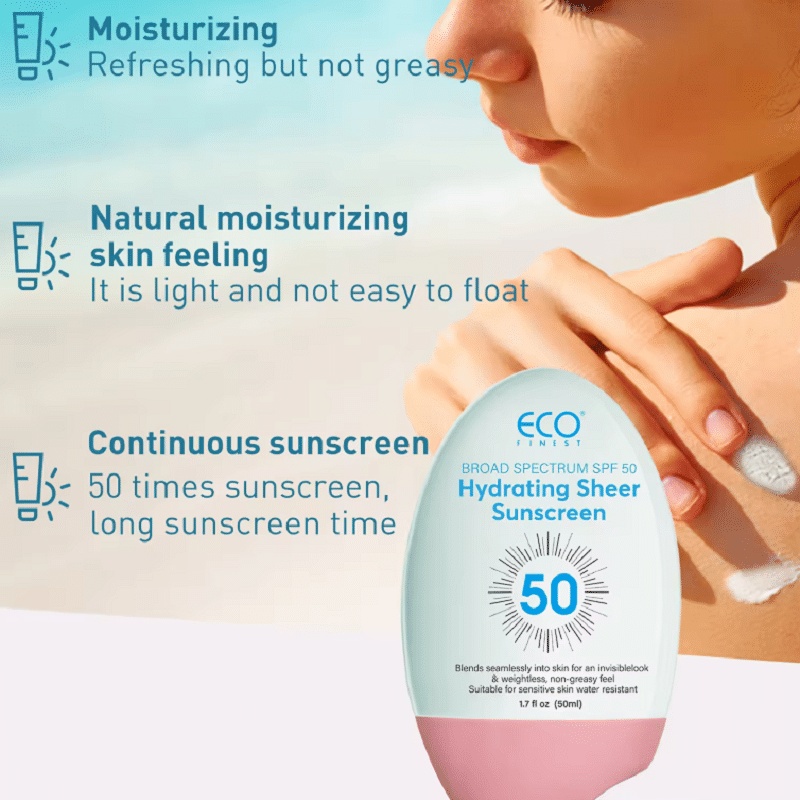 Face Liquid Lotion Sunscreen for Acne-Prone Skin, Broad Spectrum SPF 50 UVA/UVB Protection Facial Sunscreen