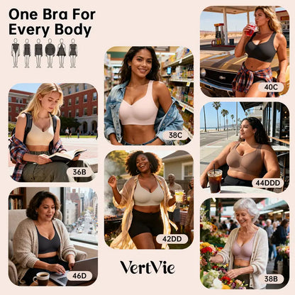 GRACE Classic T-Shirt Bra, Jelly Bras, Wireless Full Coverage for All Day Comfort