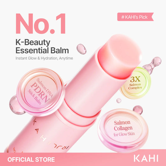 KAHI Wrinkle Bounce Multi Balm Stick - PDRN Collagen Wrinkle Stick & Hydrating Multi-Use Balm for Face Lips & Neck Anti-Aging Radiance Booster with Salmon Collagen Jeju Fermented Oil & PDRN Skin Repair Moisturizing Hydrate Nourishing