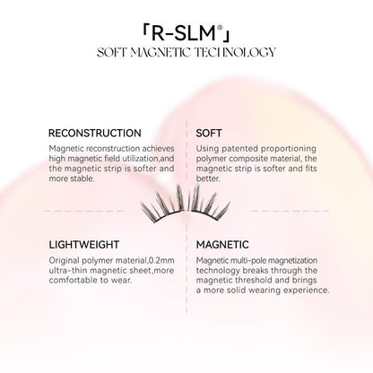 Soft Magnetic Eyelashes All-in-One Box, Reusable, Glue-Free, Waterproof, Lightweight, Natural Style Makeup Cosmetic-HHW