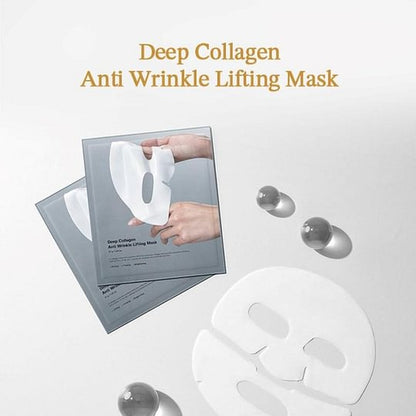 Deep Collagen Overnight Mask Facial Hydrogel Masks with low molecular weight collagen for elasticity, firming, and moisturizing